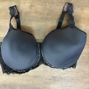 WACOAL Bra Size 40G Black Lace Underwire Contour Full Coverage‎